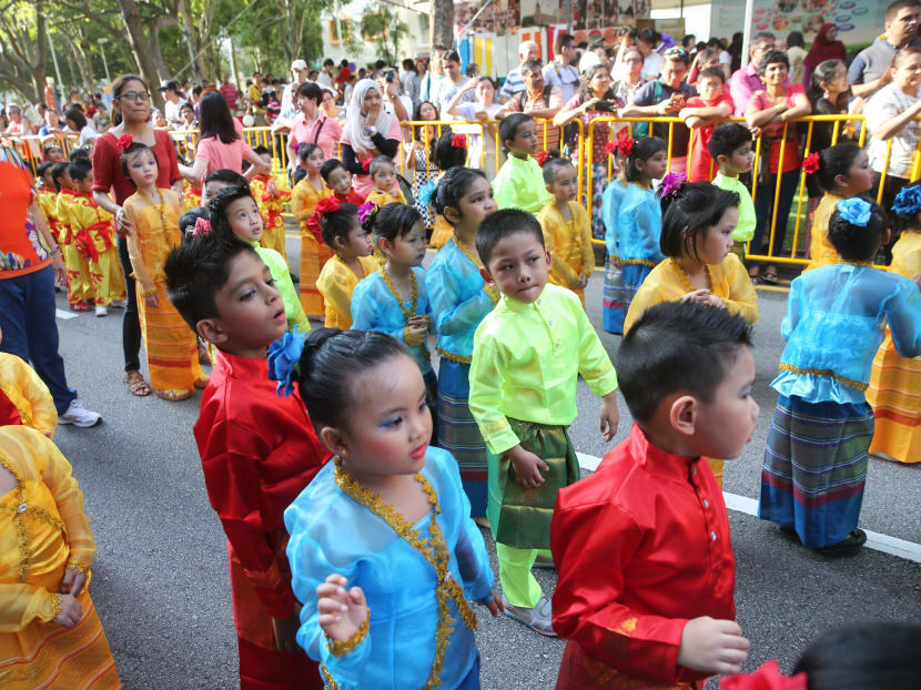 Students taking part in a Religious Harmony Street Parade in Singapore. The author says that it is fortunate that Singapore, as a multi-cultural society, has not been caught up in the debate on cultural appropriation in America.