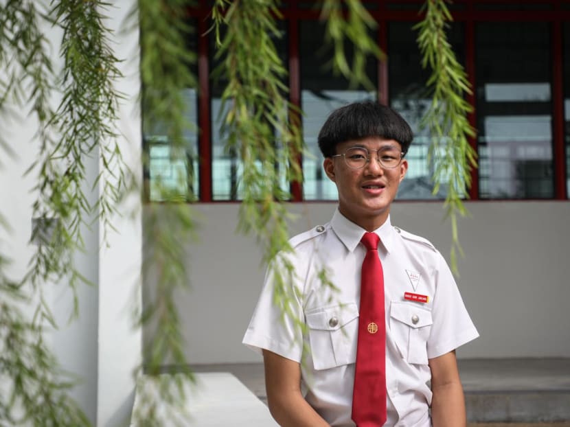 Darius Song, who took his O-Level examinations last year at Chung Cheng High (Main), enjoys learning languages for fun.