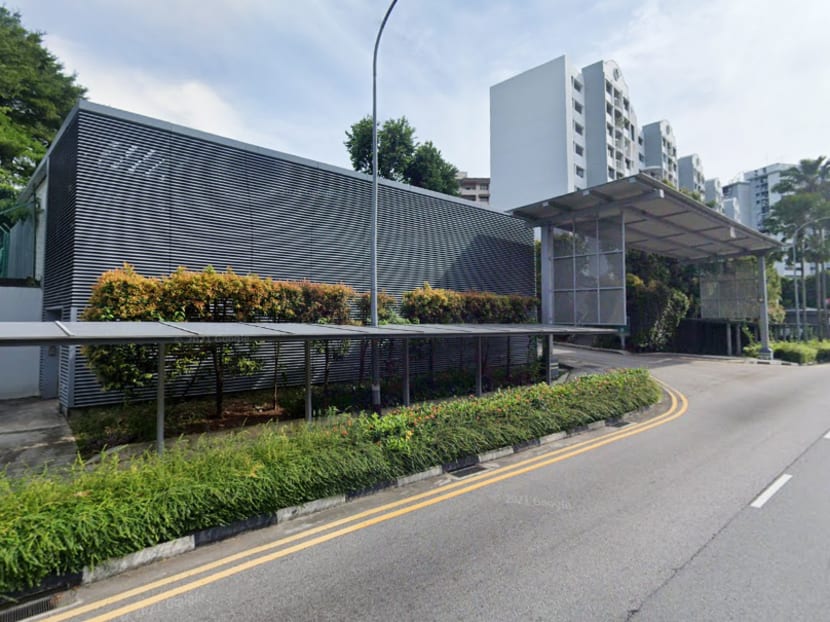 The covered walkway in Farrer Road where motorist Sy Yong Da mounted a kerb and struck and killed a woman who was walking there.