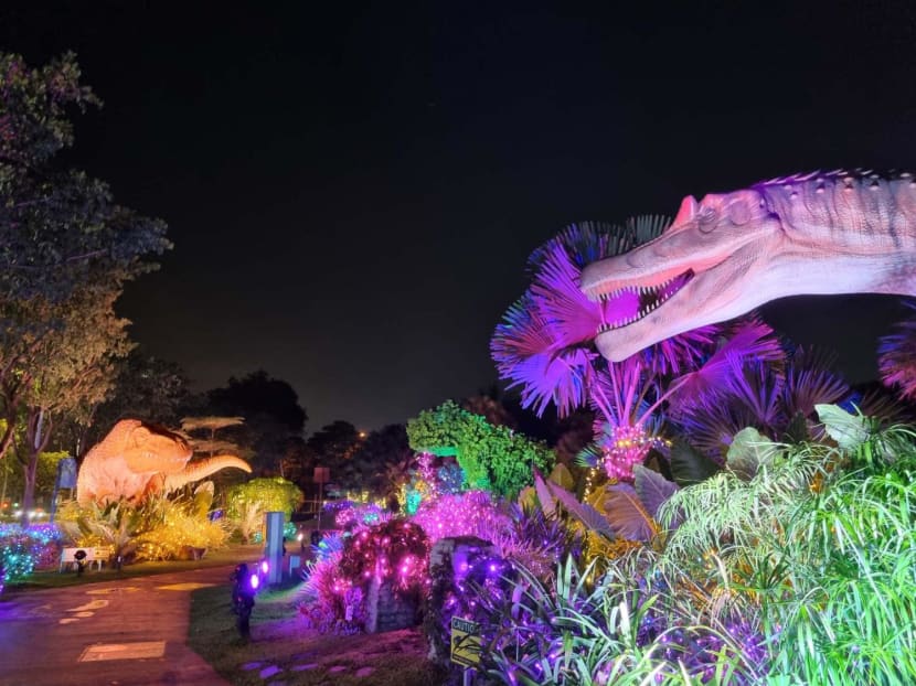 Dinosaur that outlet lights up