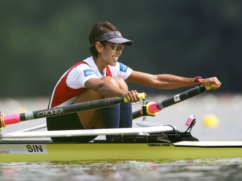 Singapore’s Saiyidah Aisyah Rafa’ee at the 2013 World Rowing Championships in Chungju, South Korea. Saiyidah leaves for Australia on Sunday to resume her training, and plans to return 10 days before the SEA Games start on June 5. Photo: Getty Images