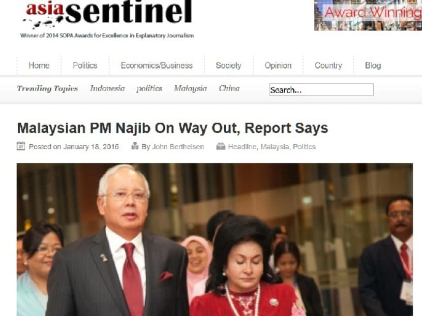 Access to the Asia Sentinel website is blocked but Malaysians can still access it today. Photo: The Malaysian Insider Access to the Asia Sentinel website is blocked but Malaysians can still access it today. Photo: The Malaysian Insider