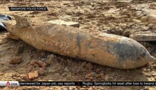 Singapore army to carry out 'controlled disposal' of 100kg WWII bomb found at construction site | Video