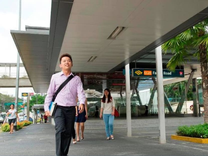 More MRT and LRT stations will have new sheltered walkways to nearby facilities by 2018. Photo: Land Transport Authority