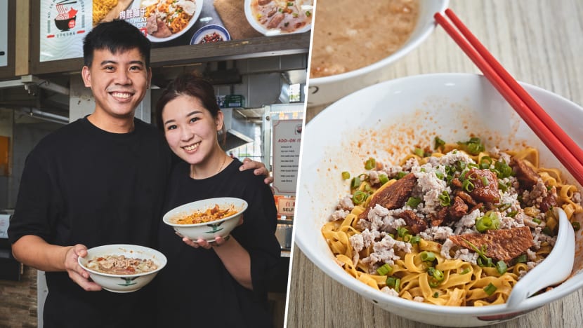 Young Hawker Couple Sells Shiok Bak Chor Mee With Tonkotsu-Inspired Soup & Herh Keow