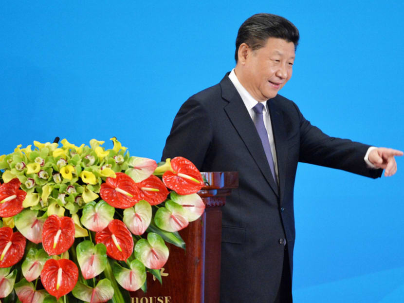 Mr Ren Zhiqiang’s controversial comments came after Chinese President Xi Jinping (picture) visited Xinhua, CCTV and the People’s Daily and ordered them to follow the party line. PHOTO: REUTERS