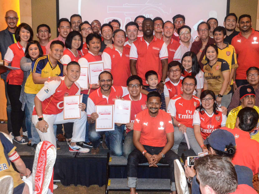 Former Arsenal defender Lauren was in Singapore last weekend to mark the 10th anniversary of the Arsenal Singapore fan club. Photo: Arsenal Singapore Fan Club