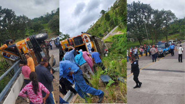 尼加拉瓜一超载巴士失控翻覆 酿19死40伤