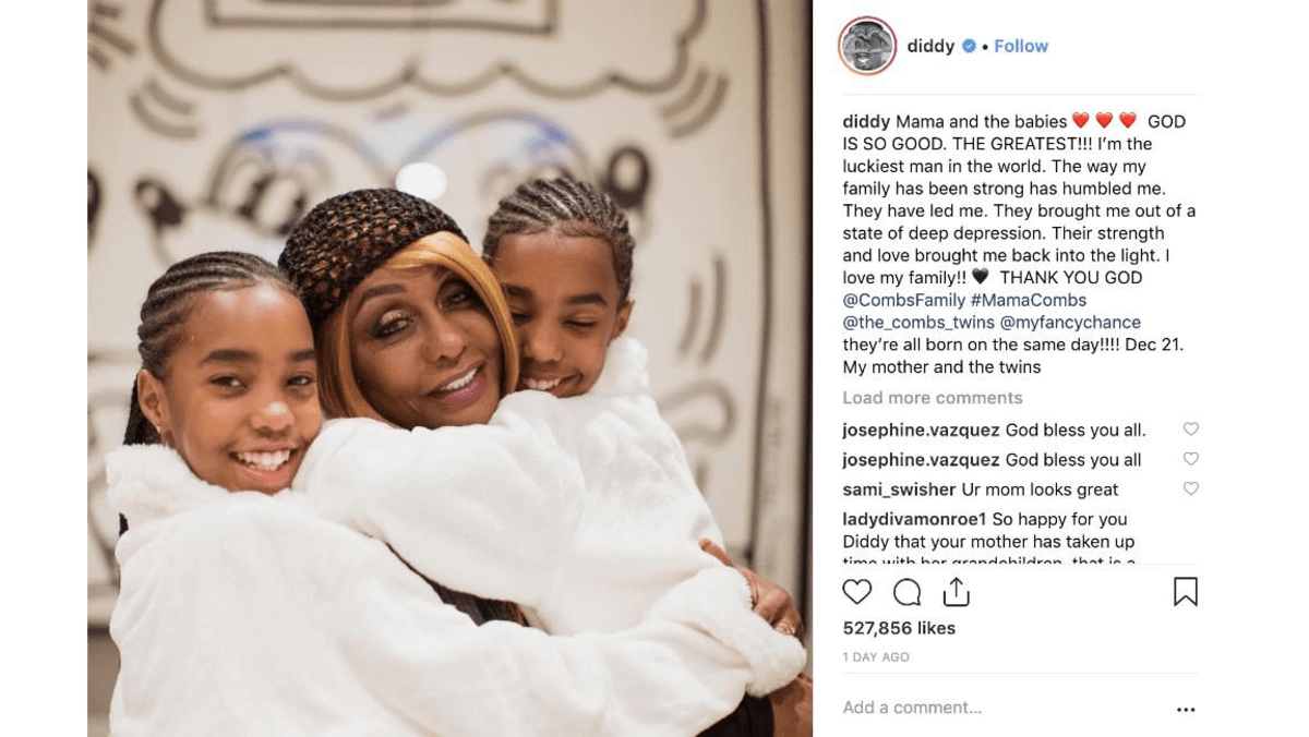 P. Diddy thanks family for helping him through depression - 8days