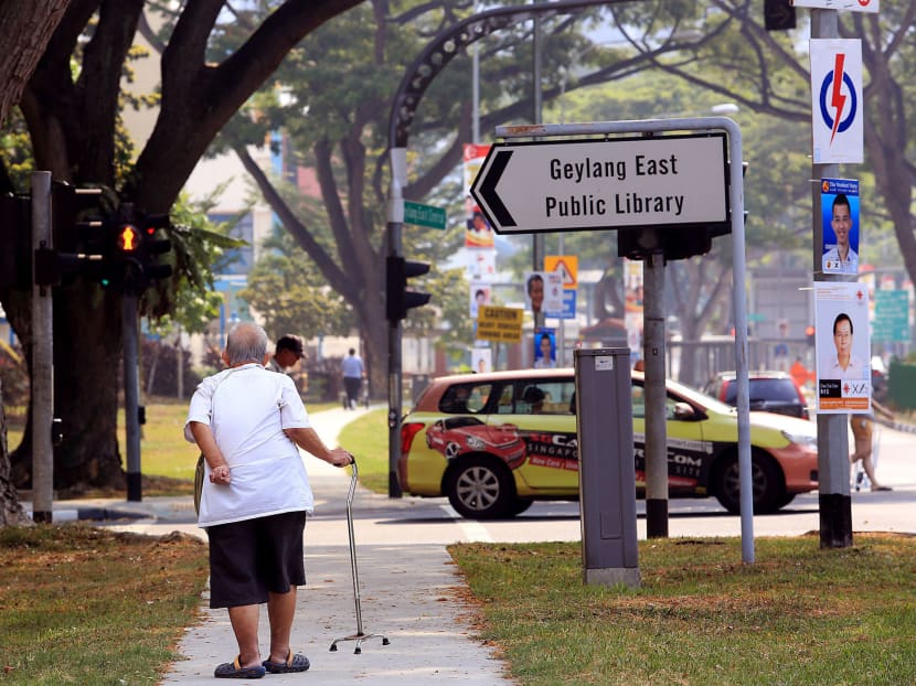 An elderly man at Geylang East Central on Sept 6, 2015. Photo: Koh Mui Fong/TODAY An elderly man at Geylang East Central on Sept 6, 2015. Photo: Koh Mui Fong/TODAY