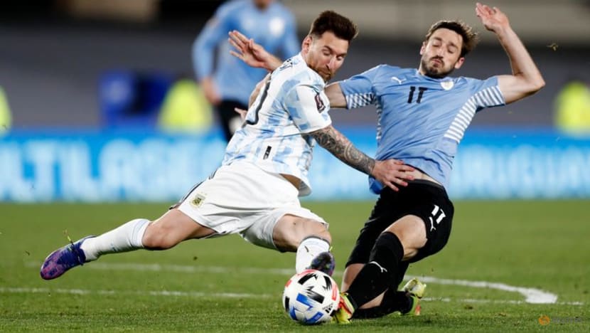 Messi scores unusual goal as Argentina beat Uruguay 3-0