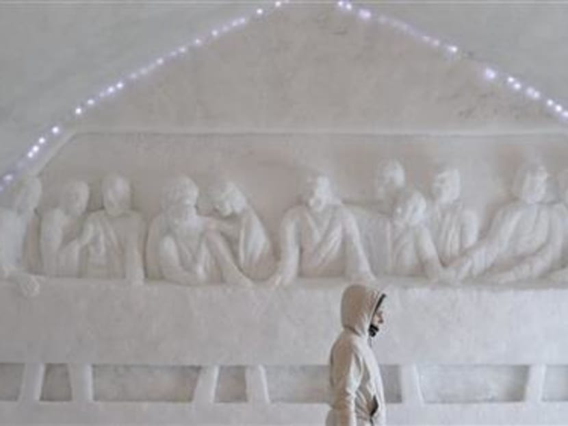 Romanian mountain Ice Church draws all types of Christians