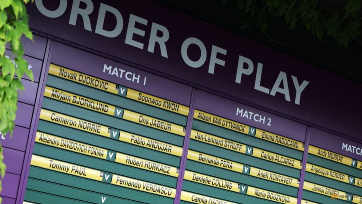 Wimbledon 2023 Order of play on Friday CNA