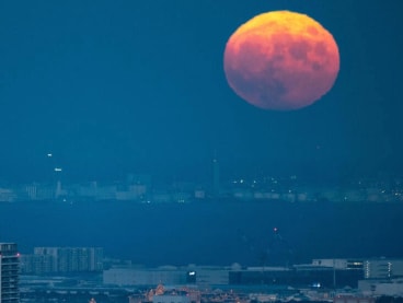 The moon over Tokyo on September 10, 2022.