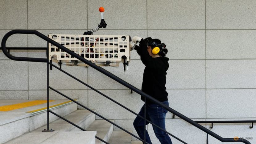 South Korea team showcases drone that serves as 'flying shopping cart'