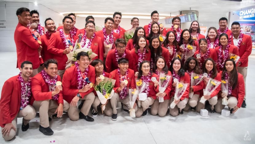 Singapore's water polo teams receive 'heartwarming' reception on return from SEA Games