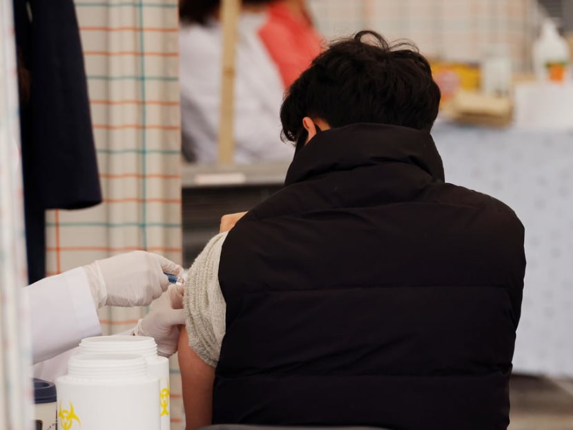 A patient getting an influenza vaccination at a hospital in Seoul, South Korea, on Oct 21, 2020.