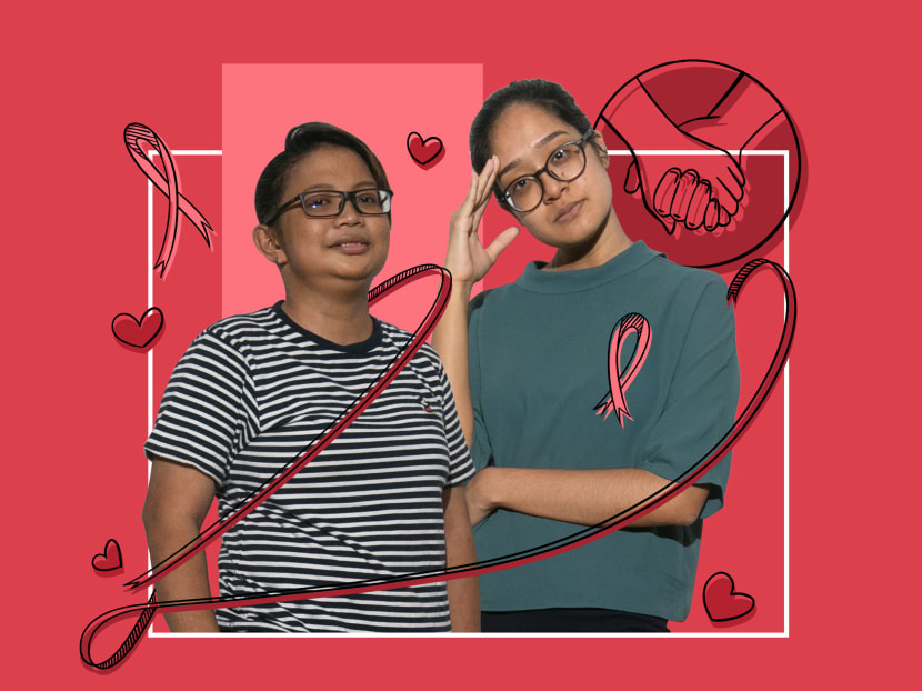 Ms Caitlin Fernandez (right) started the Instagram page UequalsU_SG to fight false information and stigma surrounding HIV. She was joined in her quest by Ms Nurafiqah, who lives with the virus.