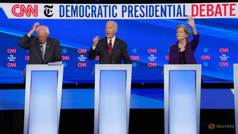 Democrats go on attack against Warren on healthcare, taxes at presidential debate Democrats go on attack against Warren on healthcare, taxes at presidential debate