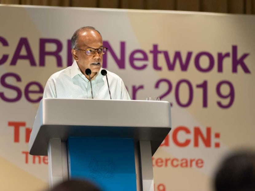 Law and Home Affairs Minister K Shanmugam giving the opening speech at the CARE Network Seminar on Friday (June 28). Law and Home Affairs Minister K Shanmugam giving the opening speech at the CARE Network Seminar on Friday (June 28).