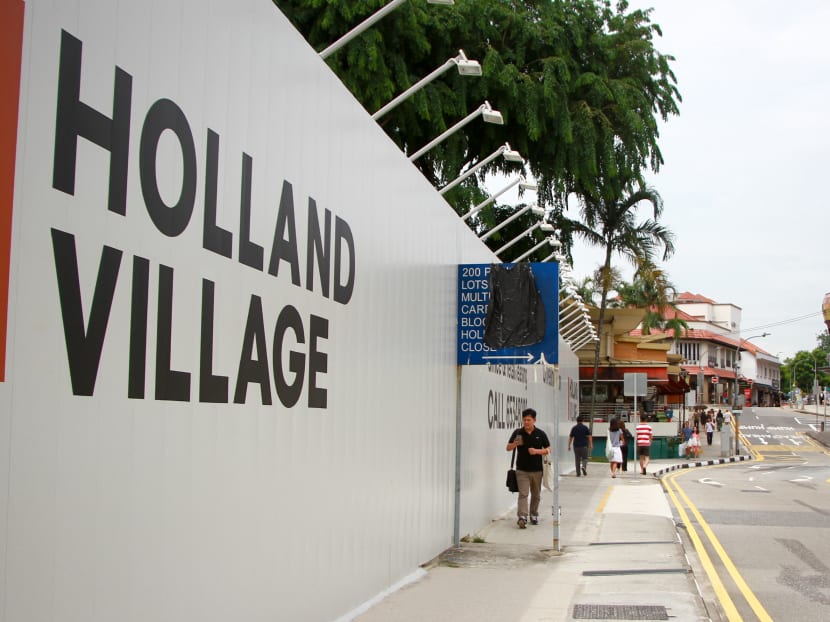 A temporary road leading from an interim car park to Lorong Liput. Holland Village has become quieter since the closure of two car parks, some businesses said.