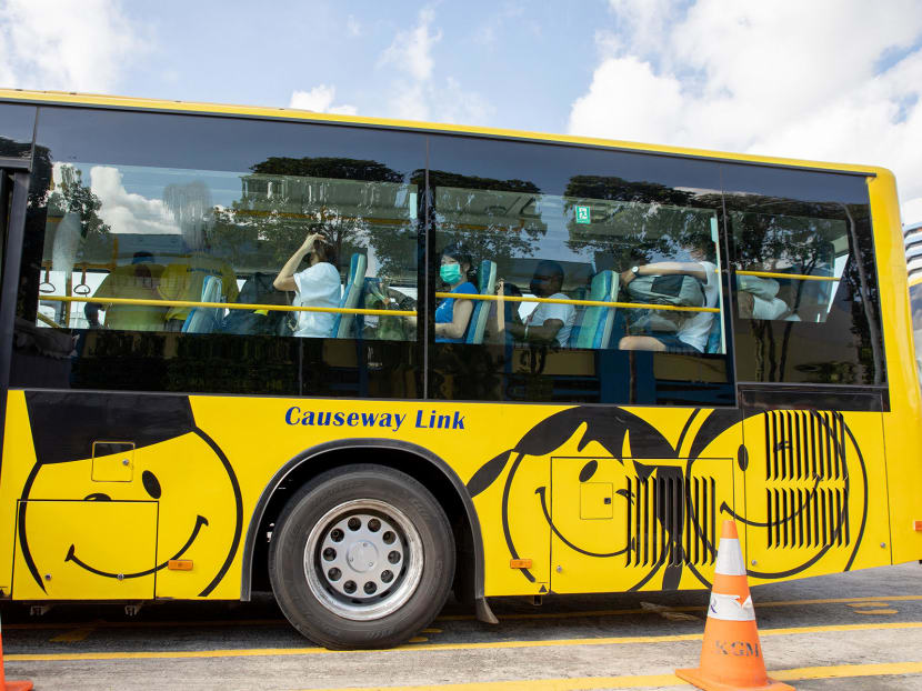 Passengers from Singapore boarding the first vaccinated travel lane bus to Malaysia at Queen Street Bus Terminal on Nov 29, 2021. Passengers from Singapore boarding the first vaccinated travel lane bus to Malaysia at Queen Street Bus Terminal on Nov 29, 2021.
