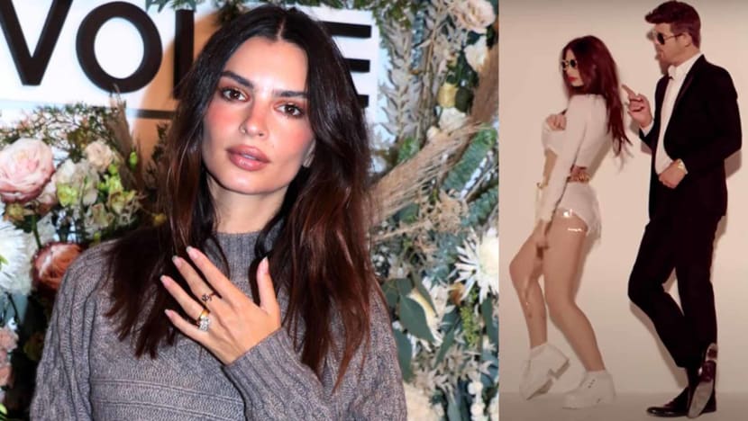 Emily Ratajkowski Alleges Robin Thicke Of “Cupping Her Bare Breasts” On Set Of Blurred Lines Music Video In New Book