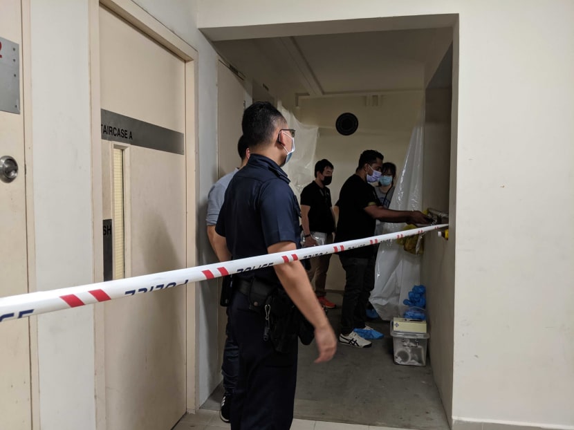 The police said that they were alerted to a stabbing case at a flat along Sumang Walk in Punggol on July 14, 2021.