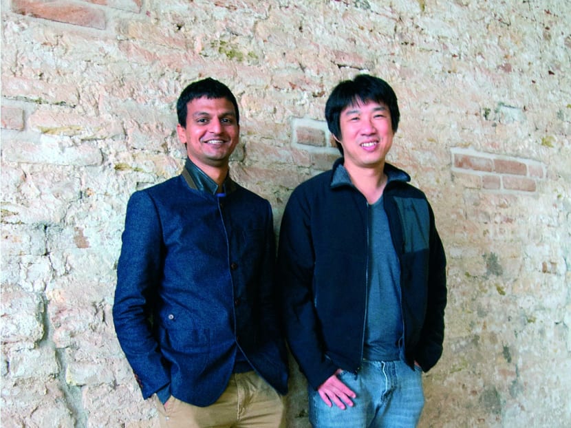Artist Charles Lim (right) and curator Shabbir Hussain Mustafa will represent Singapore at next year’s Venice Biennale. Photo: NAC.