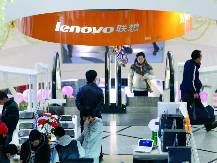 Lenovo stayed No 1 in the PC sector in Q4 of last year. PHOTO: REUTERS