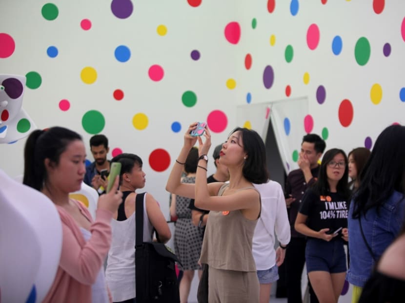 More than 235,000 people went to Yayoi Kusama's exhibition at the National Gallery Singapore, the highest number of visitors for a single exhibition at the museum since its opening. Photo: National Gallery Singapore