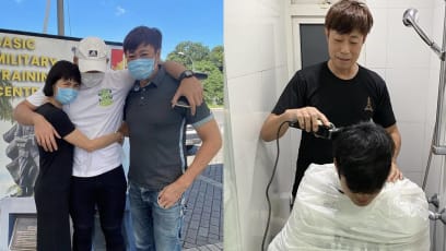 Pan Lingling & Huang Shinan’s Younger Son Enlists For NS; Has His Dad As His “Barber”