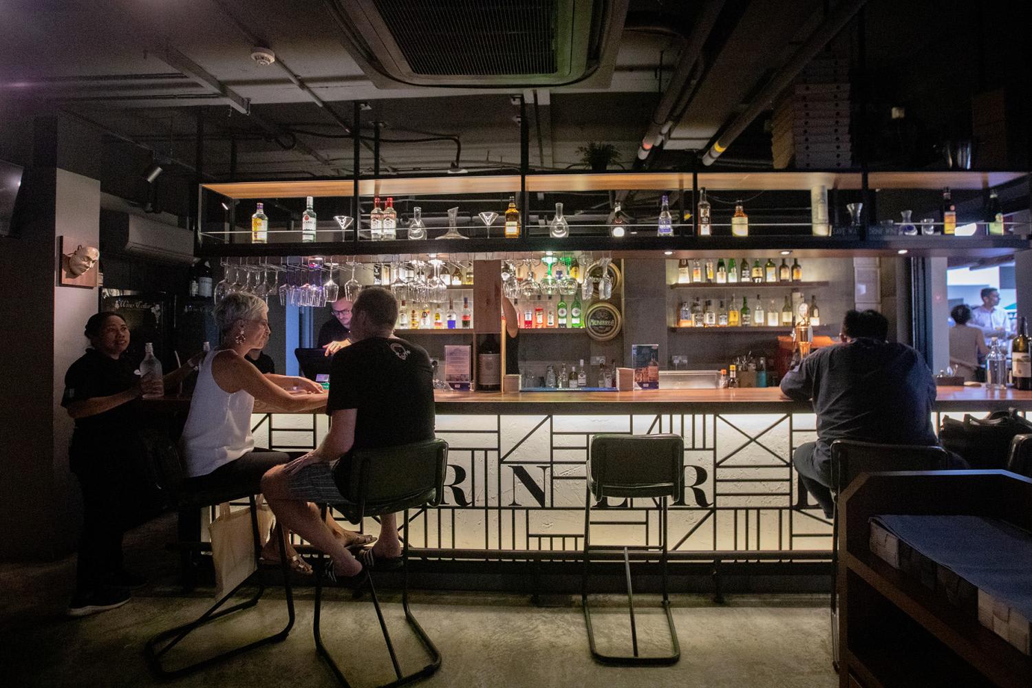 People dining at L’Operetta Corner Bar, located at 7 Boon Tat Street, on Sept 9, 2022.