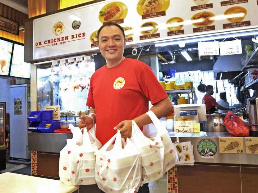 Mr Daniel Tan, owner of OK Chicken Rice in Ang Mo Kio, who, with his wife Madam Clara Loh, are giving hundreds of packets of free chicken rice to hospital staff and nurses. Mr Daniel Tan, owner of OK Chicken Rice in Ang Mo Kio, who, with his wife Madam Clara Loh, are giving hundreds of packets of free chicken rice to hospital staff and nurses.