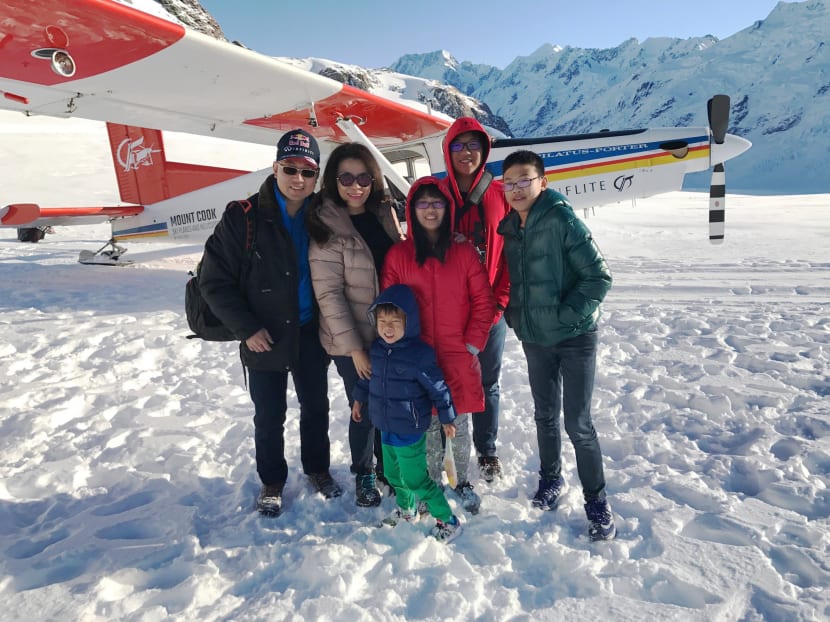Dr Karen Soh and her family on vacation. Her three older children have all gone through the gifted education programme. Photo: Dr Karen Soh