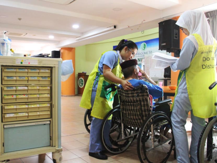The study finds that long-term care workers in Singapore are the lowest paid among the five economies surveyed, which included Japan, South Korea, Hong Kong and Australia. The study finds that long-term care workers in Singapore are the lowest paid among the five economies surveyed, which included Japan, South Korea, Hong Kong and Australia.