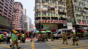 Fire in packed Hong Kong building kills five, dozens in hospital