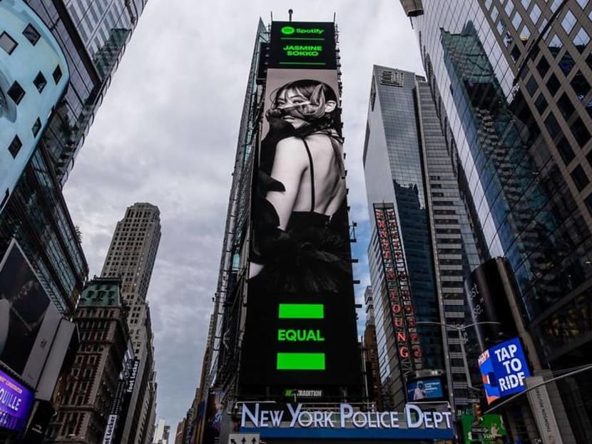 Spotted: Singapore's Jasmine Sokko on a billboard at New York’s Times Square