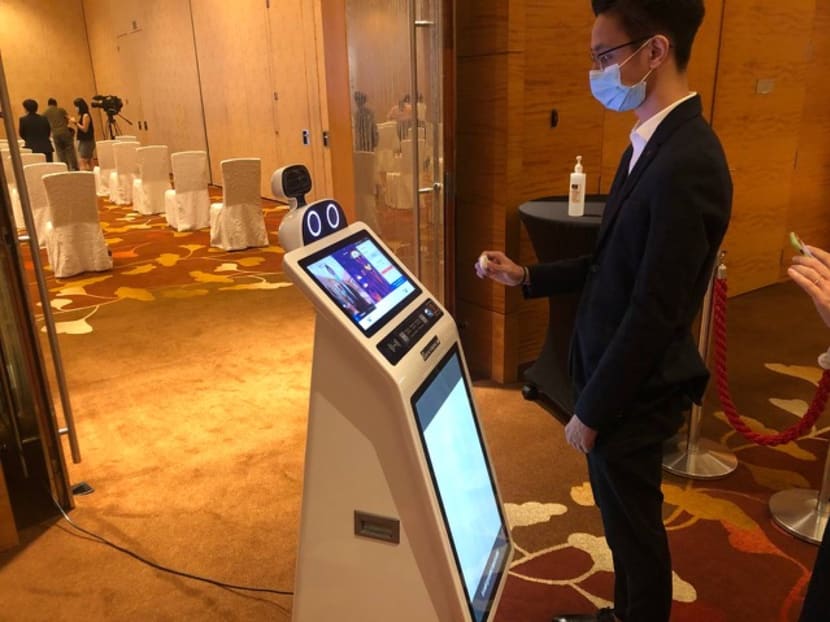 The Architecture and Building Services 2021 trade show, to be held at Marina Bay Sands, will feature a robot that is able to take participants' temperatures.