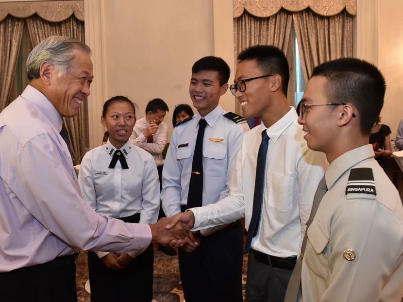 Scholarship recipients at the Defence Scholarship Awards Ceremony held at the Istana on July 20, 2018.