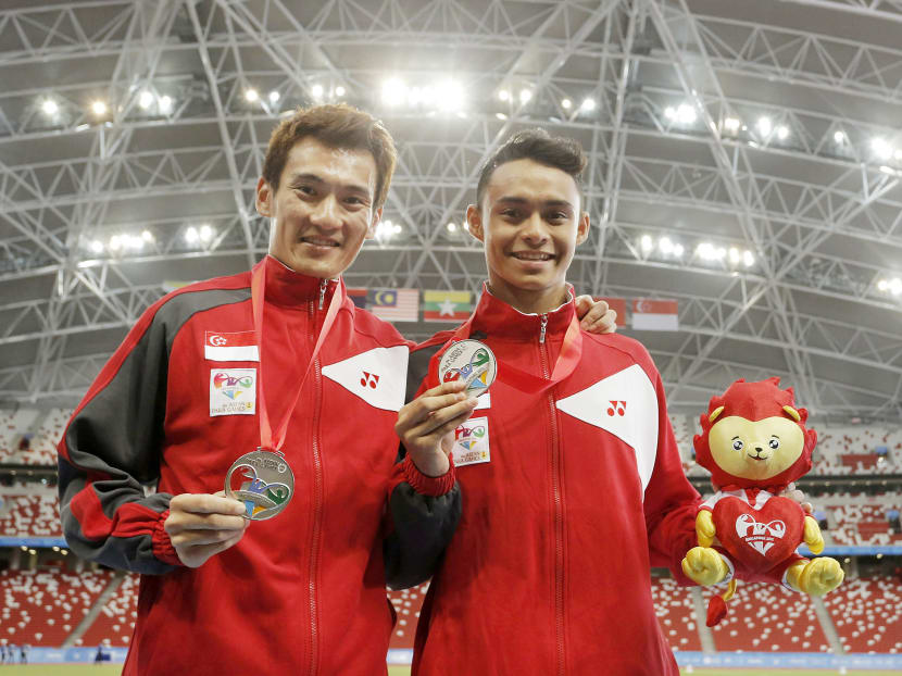 Zac Leow (left) and Suhairi Suhani made Singapore proud by securing silver medals in the men’s 1,500m T37 and long jump F20, respectively. Photo: Sport Singapore / Action Images via Reuters