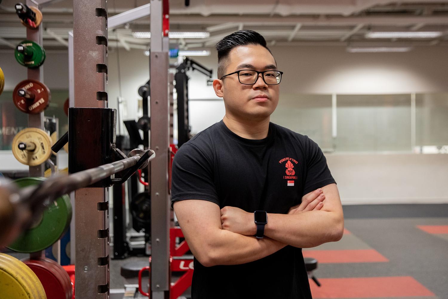 Powerlifter Matthias Yap posing for a photo at the Singapore Sport Institute on Sept 15, 2022.