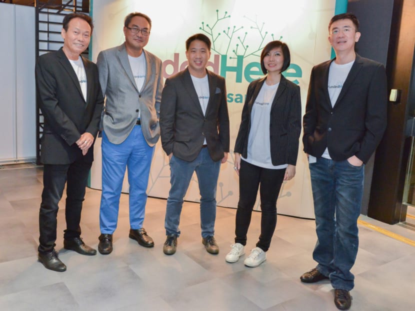 The team members of FundedHere, which has helped seven Singapore firms raise a total of S$4 million through its online platform. Photo: FundedHere