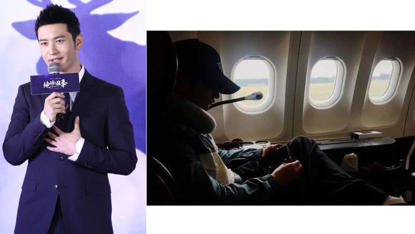 Huang Xiaoming remains cool-headed during plane malfunction