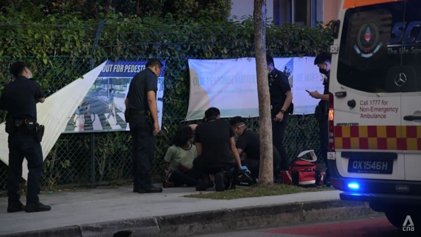 Woman brandishing knife in Tampines stabs herself after police stand-off