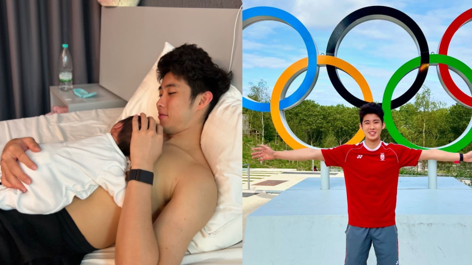 loh kean yew badminton olympics father newborn son