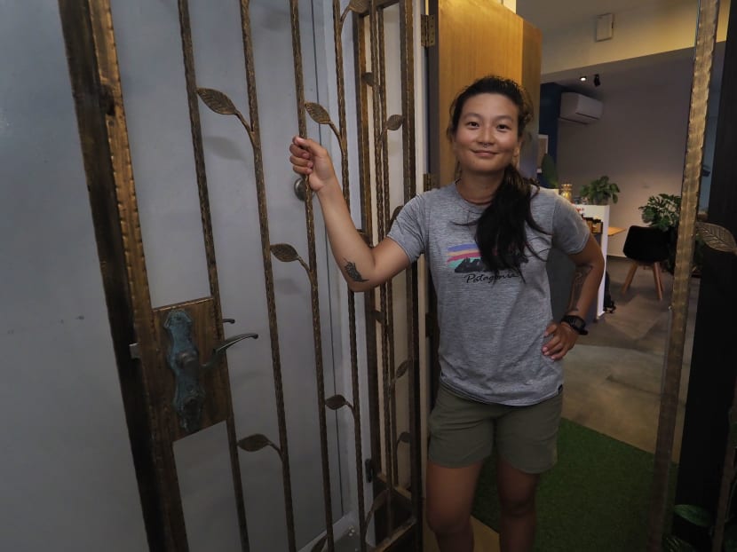 Singaporean outdoor instructor Ruby Tan, 32, housed two Malaysian workers in her three-room flat in Singapore for two months. Singaporean outdoor instructor Ruby Tan, 32, housed two Malaysian workers in her three-room flat in Singapore for two months.