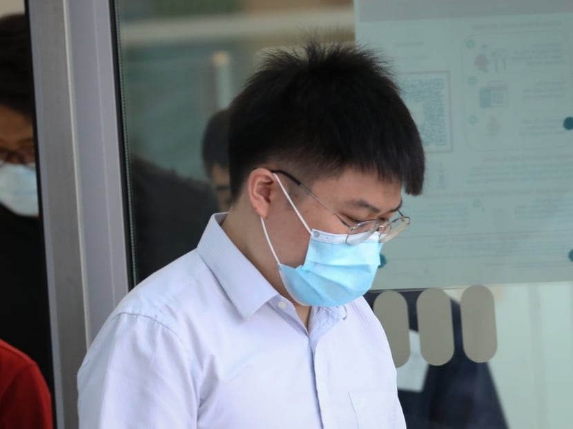 Xie Danpeng, researcher at Agency for Science, Technology and Research, leaving the State Courts on July 5, 2021.
