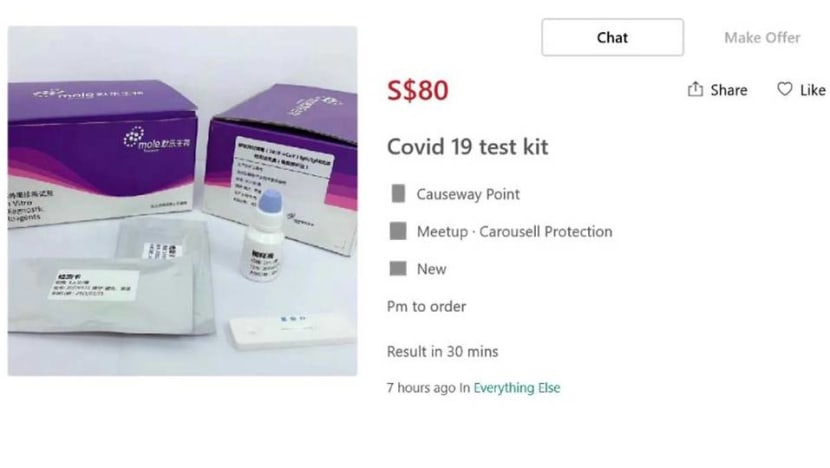 Listings removed for illegal COVID-19 test kits, HSA warns use could lead to disease spread
