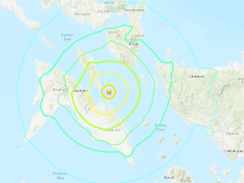The earthquake struck off Masbate province in the centre of the archipelago nation shortly after 2am local time.